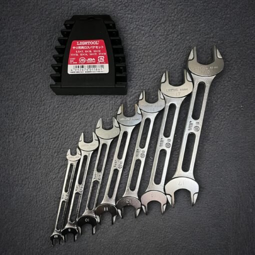 Asahi LSXS7 double open end LIGHTOOL Metric wrench set Japan