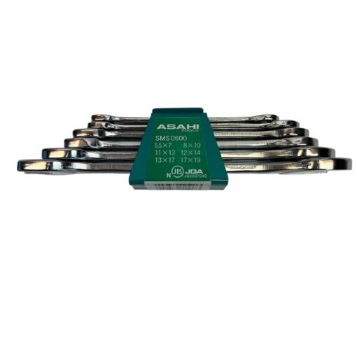 Asahi SMS0600 Double Open End Spanner Metric Set 5.5mm - 19mm - Image 3