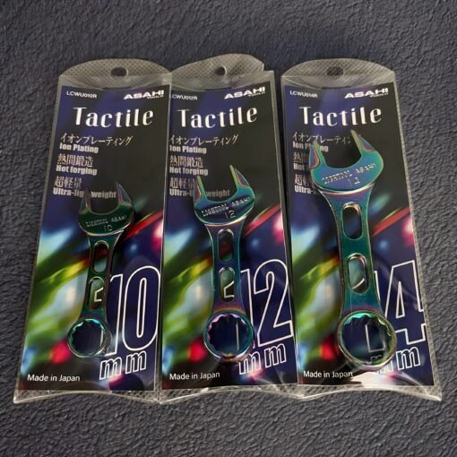 Asahi LCWU TITANIUM ION PLATED STUBBY WRENCHES 10MM 12MM 14MM