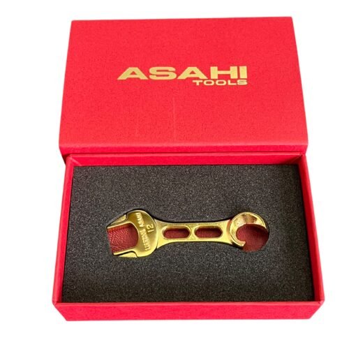 Asahi LCO0012G 12mm stubby wrench combo bottle opener gold ion plating