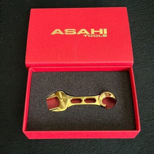 Asahi LCO0012G 12mm stubby wrench combo bottle opener gold ion plating