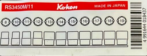 Koken RS3450m/11 Nut Grip socket set
