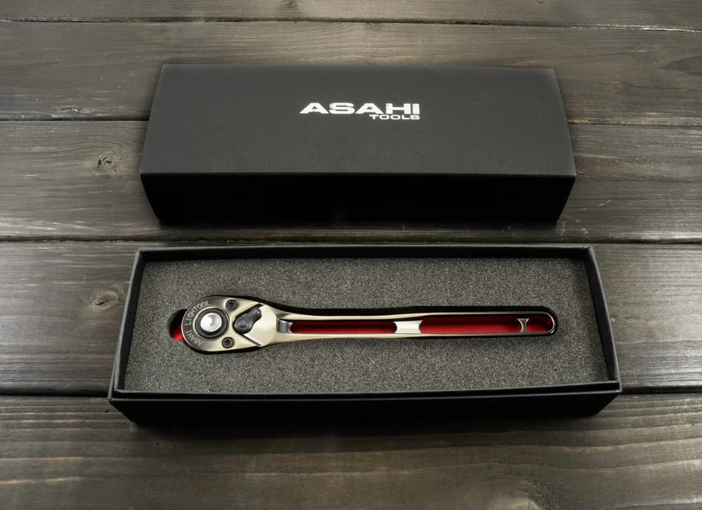 Asahi LVR3180 3/8 inch drive Quick-Release LIGHTOOL Ratchet Ion plating finish - Image 5