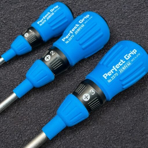 Sunflag 3370 Perfect Cushion Grip Driver - Tang-Through Type 3-piece set JIS - Image 5
