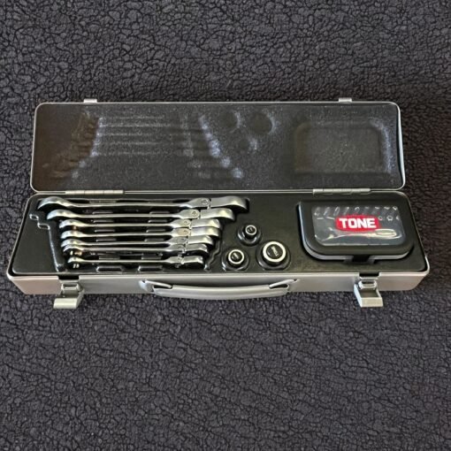 TONE RMFQ700BR FLEX-HEAD RATCHET WRENCH KIT WITH BRS20 BIT SET