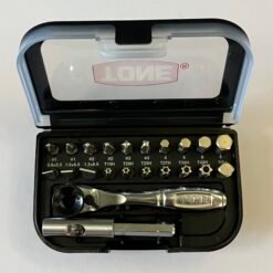 TONE RMFQ700BR FLEX-HEAD RATCHET WRENCH KIT WITH BRS20 BIT SET