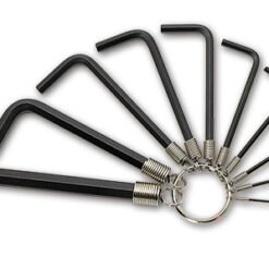 Tone ARSE110 10-pc SAE hex wrenches on key ring Made in Japan
