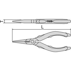 Tone RP-125G Needle Nose Pliers with cutter