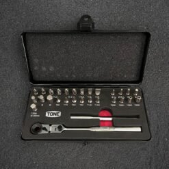 Tone BFRS27 29-piece Ratcheting bit set black metal case