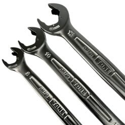 Tone RMFQ300 ratcheting flex-head wrench set with quick ratchet open end