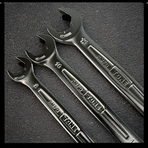 Tone RMFQ300 ratcheting flex-head wrench set with quick ratchet open end