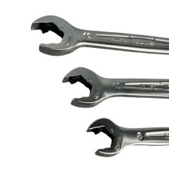 Tone RMFQ300 ratcheting flex-head wrench set with quick ratchet open end
