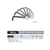 Asahi ARS1110 10-piece hex key set on ring metric