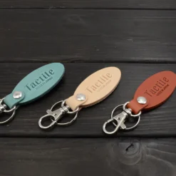 Asahi Tactile Leather Key chain KHBLU KHRED