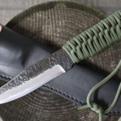 Alternative view of Masano Toyokuni TKA-012 Ren 4.52" Damascus Fixed Blade Hunting Camp Knife