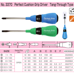 Sunflag 3370-2100 +2 Cross Phillips JIS tang thru striking