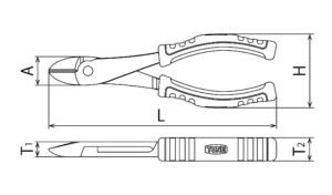 Tone KN-150GW non-slip diagonal cutter