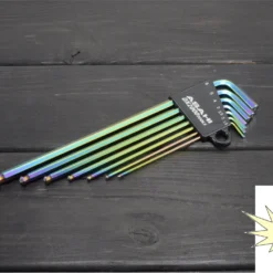 AQKS710R Tactile Catcher Ball Long Ballpoint Hexagon Key Wrench 7Pcs.(Rainbow)