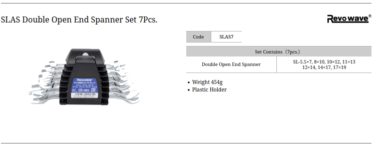 Asahi Revowave SL Double Open End Wrenches