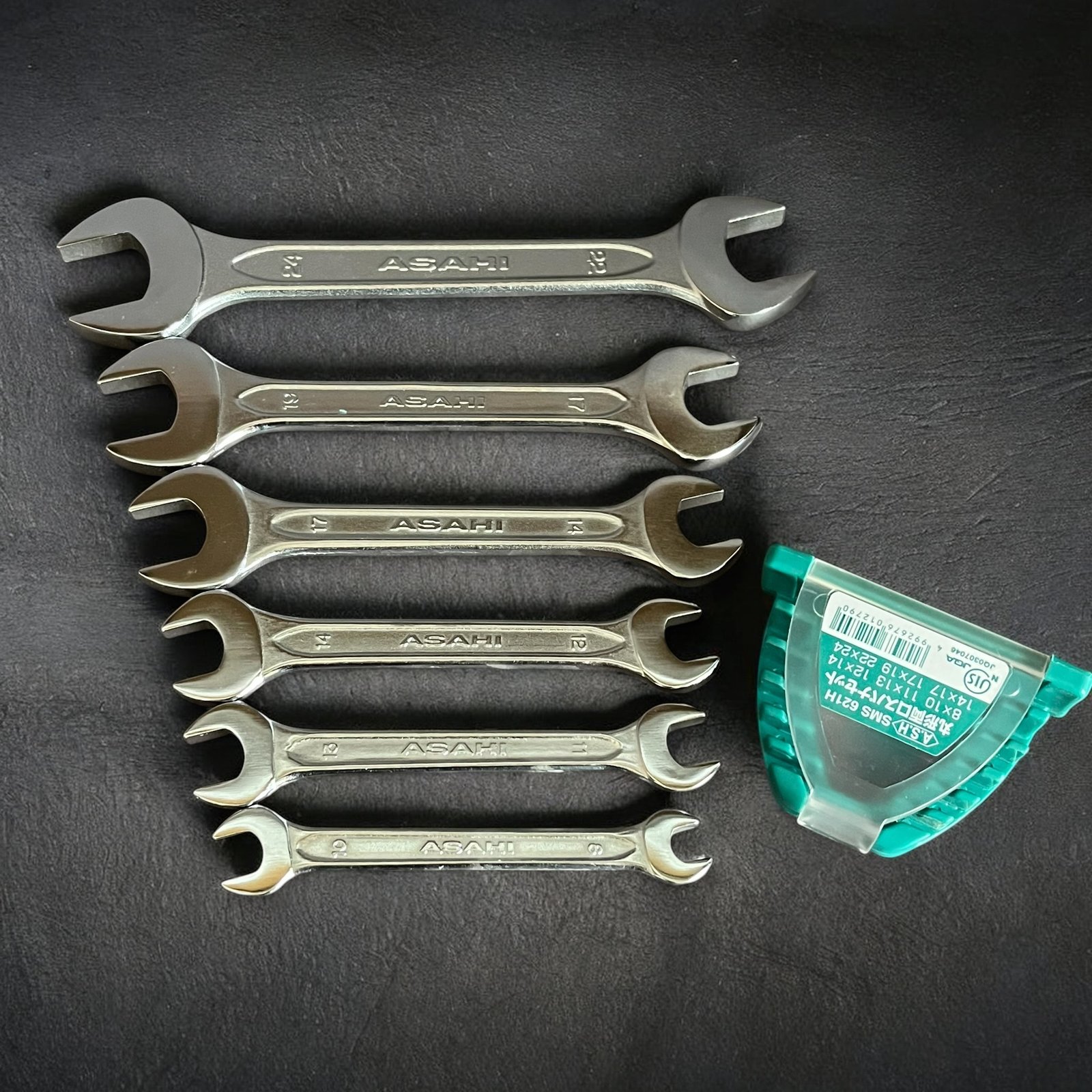 Asahi SMS621H 6pc Double Open End Spanner Set