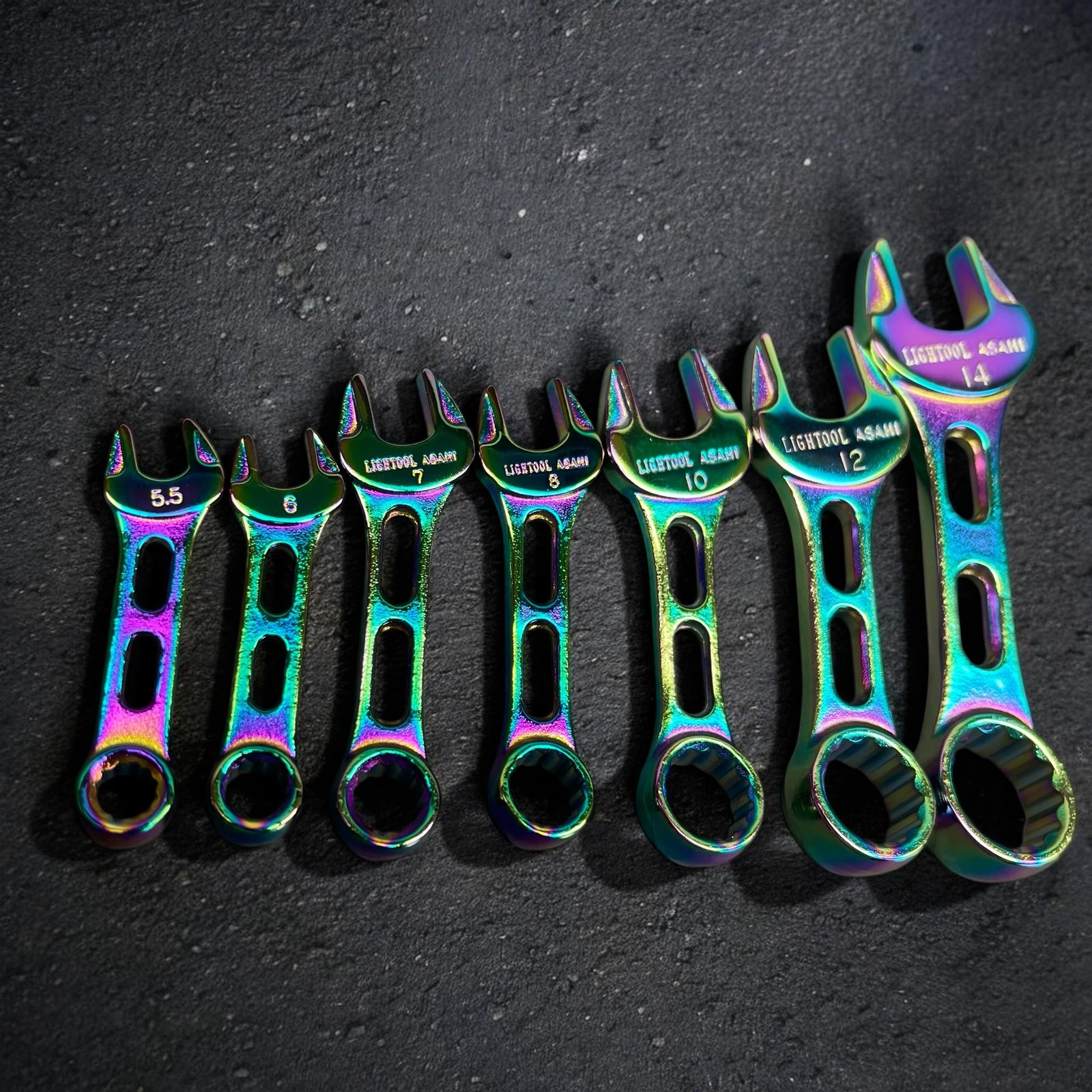 Asahi LCWU7R Complete set Lightool Titanium coating min wrench set