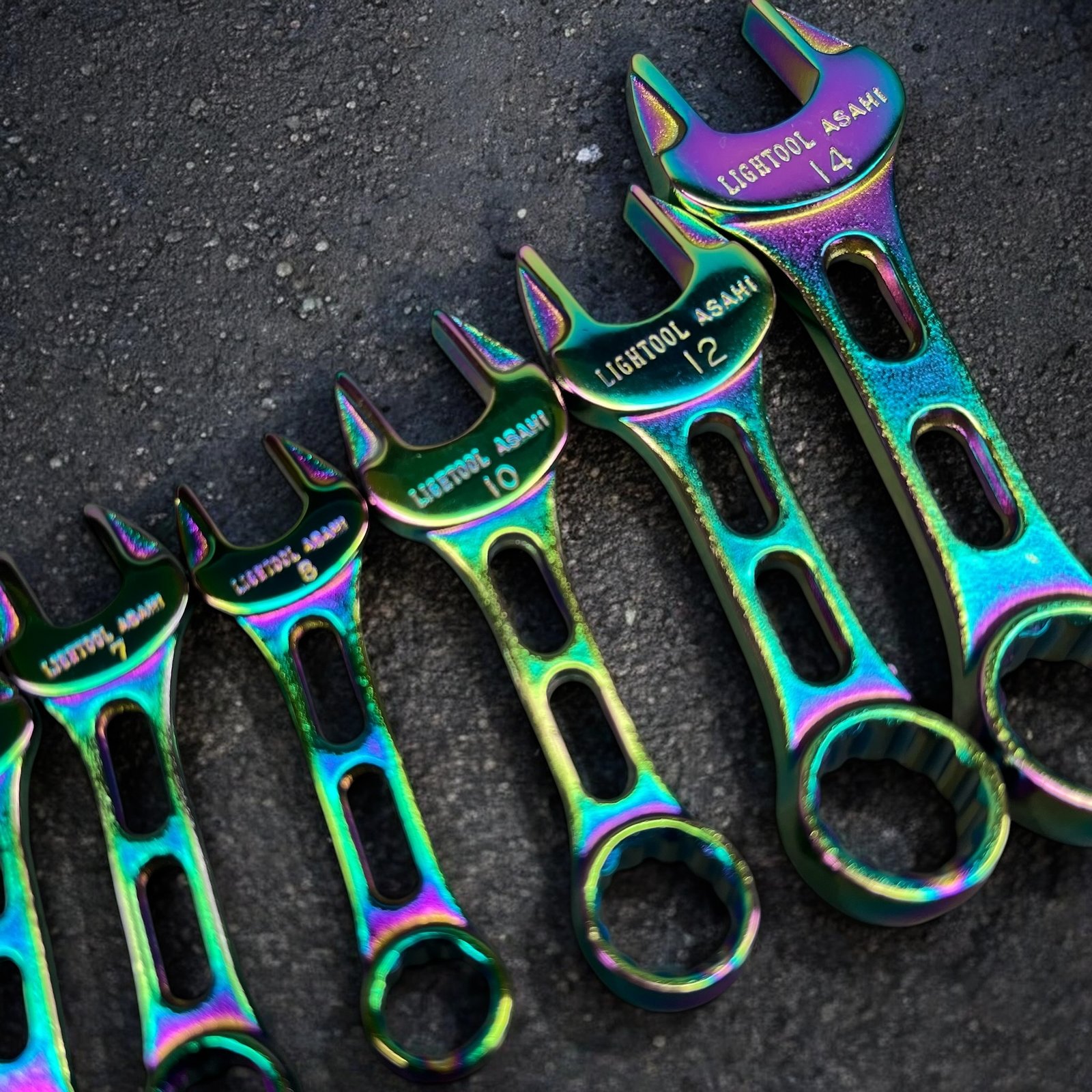 Asahi LCWU7R Complete set Lightool Titanium coating min wrench set