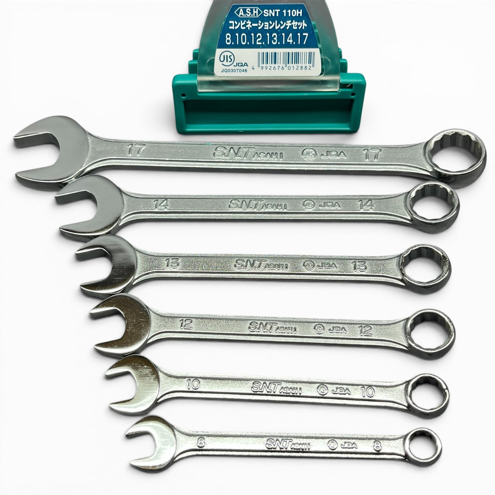 Asahi SNT110H Short Combination Wrench Set 8-17mm