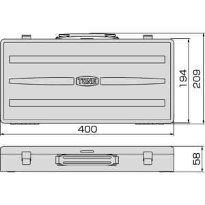 Tone MCT3 silver tool case Made in Japan Tonical Tools